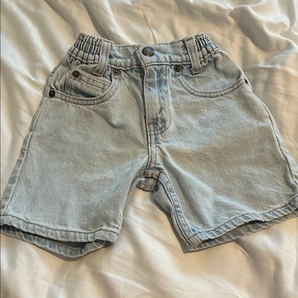 Vintage orange tab Levi’s Light Blue Kids Denim Shorts - Picture 1 of 5